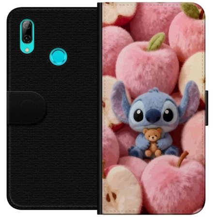 Kompatibel Tegnebogsetui til Huawei P smart 2019 Stitch blandt lyserøde fluffy æbler med teddy og sød kawaii-æstetik