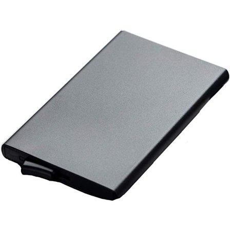 Kreditkortholder RFID-blokering, Pop Up Metal-kortholder Minimalistisk Herre-kortholder Slim Metal-kortholder til 5 kort [Sort]