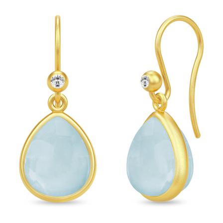 Julie Sandlau, Paloma Earrings Blauw, Dames, Maat:ONE Size,Zilver