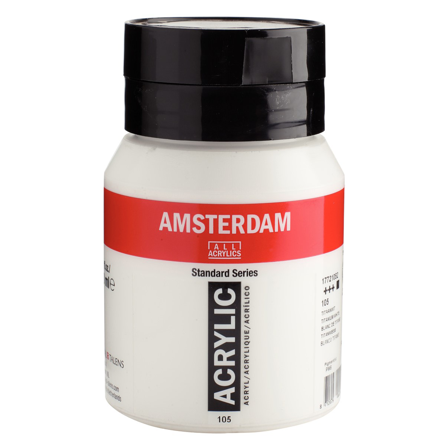Amsterdam Akryl 500 ml 105 Titanium White