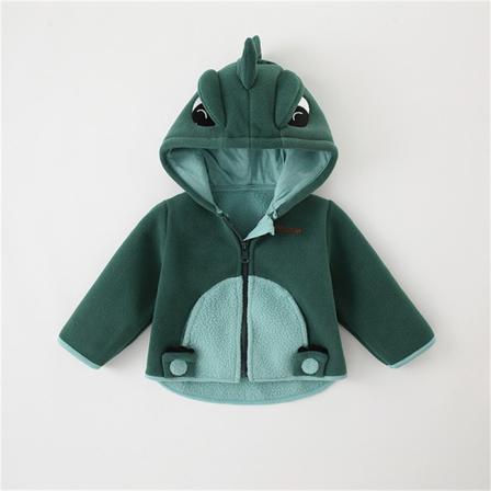 Baby Av Babyfleece För Barn Cartoon Dinosuar-rockar Dragkedja O