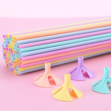 100st Latex Ballong Stick Ballonger Stavar Hållare