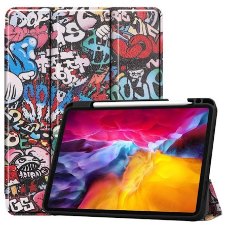 iPad Pro 11 2021 Slim fit tri-fold fodral - Graffiti