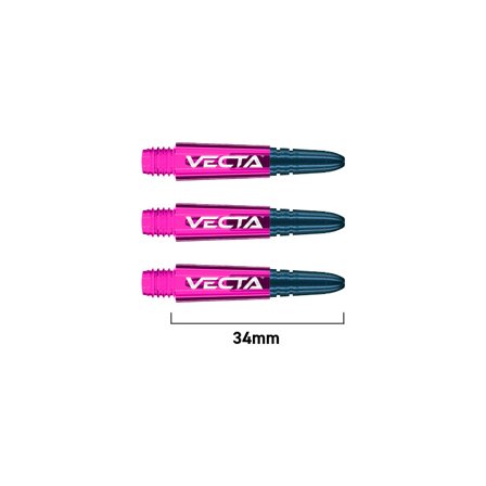 Winmau Vecta Shafts 34mm/37mm/40mm Pink/Blue/Red Polycarbonate Dart Shafts 6 Pcs 2 Sets Flights Accessories
