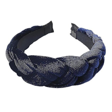 Flettet vri elastisk sklisikker elegant kvinne pannebånd ensfarget bred forhøyet fløyel hårbøyle hårtilbehør