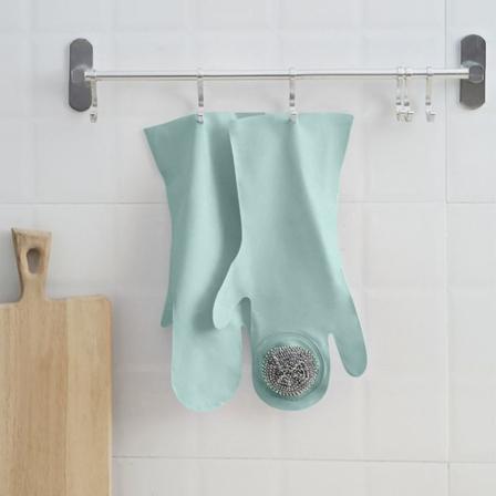 1 par oppvaskhansker Brush Pot hansker BLÅ Blue