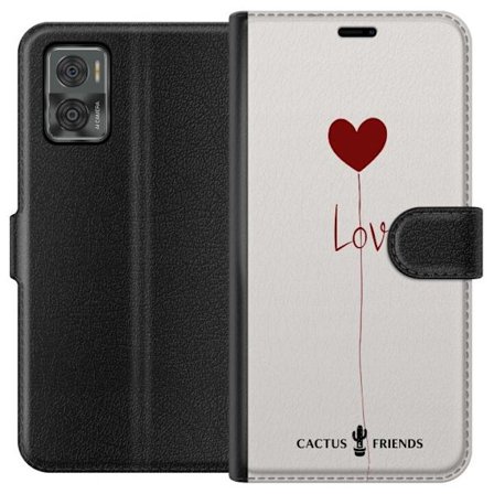Yhteensopiva Lompakkokotelo Motorola Motorola Moto E22i Cactus and Friends - Love Balloon Minimal