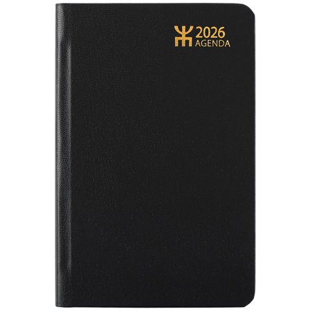 Almanacksförlaget Kalender Agenda Svart Konstläder