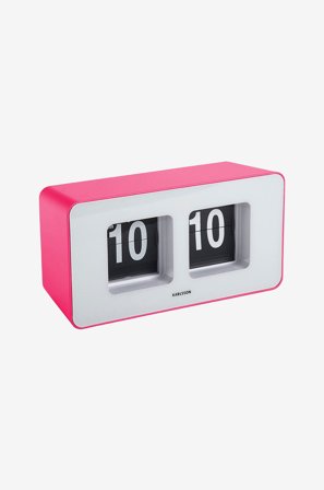 Karlsson - Wall/Pöytäkello Funky Flip - Roosa - Seinäkellot & pöytäkellot - - Homeroom