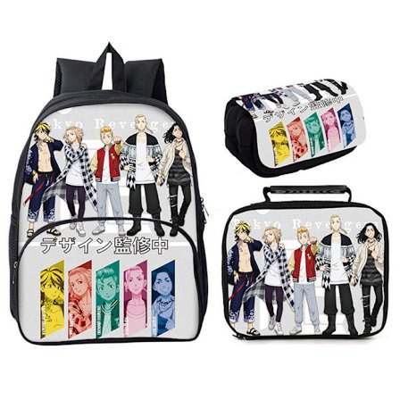 Tokyo Revengers Ryggsäck 3 delar 16 väska Style 2