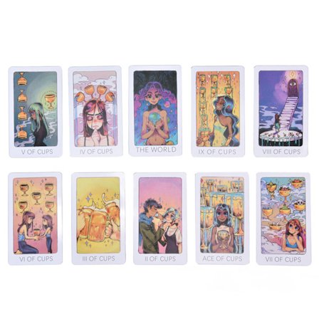 78 stk. engelsk tarotkort belagt papir spådomskort fremtidsfortellende kortspill for nybegynnere