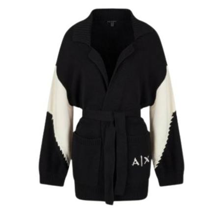Armani Exchange, Sweatshirts Czarny, Kobieta, Rozmiar: S