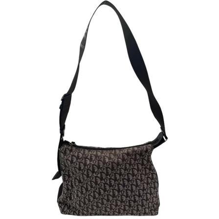 Dior Vintage Pre-owned Canvas crossbody-tasker Sort, Dame Vintage Tasker, Størrelse: ONE Size