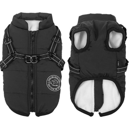 Vedenpitävä koiran takki, jossa on Step-In-liivimalli ja D-rengas ulkoiluun, vedenpitävä kangas ja korkealaatuinen vetoketju helppoa pukemista ja 