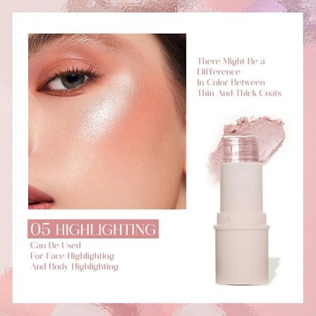 Multifunktionell Makeup Stick Highlighter Blush Stick Kind Rouge Highlight Skugga Blush Stick Bar Ansikte Concealer Konturering