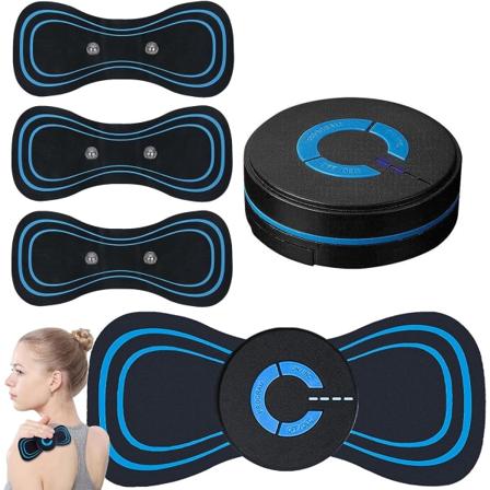Elektrisk nackmassageapparat 6 st mini-cervikal ryggradsmassageapparat matta port