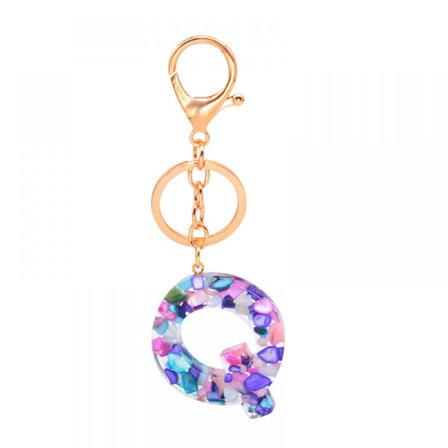 1PCS Nyckelring Flerfärgad Bokstav A - Z Initial Bokstav Harts K