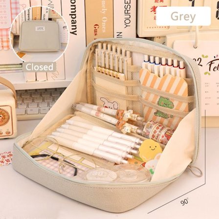 Klar pennal Penneveske GRÅ LERT LERT