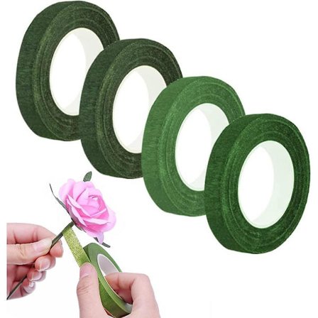 12-tommers blomstertape, 4 ruller blomstertape vanntett blomstertape selvklebende blomsterverktøy for bukettstilkinnpakning og blomsterhåndverk, 