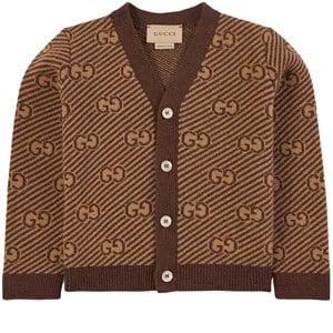 Kids - Gucci Brown Jacquard Cardigan 3-6 months - Jumpers and knitwear - 3-6 months - Brown