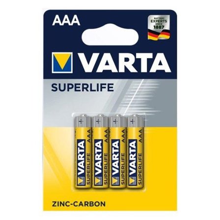 VARTA Superlife batteri - 4 x AAA - Karbonsink