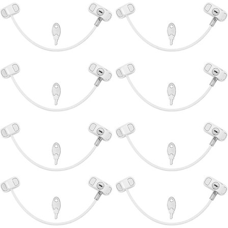 Ikkunoiden rajoittimet, suositut 8 kpl ikkunan oven rajoitin lapsen vauvan turvallisuuden ikkunan rajoitinlukot - valkoinen