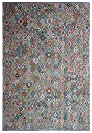 Kelim Afghan Old Style Matta Orientalisk Stor (Ull, )