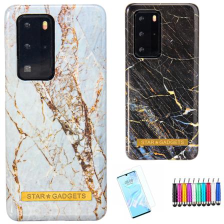 Huawei P40 Pro - Skal / Skydd / Marmor Vit