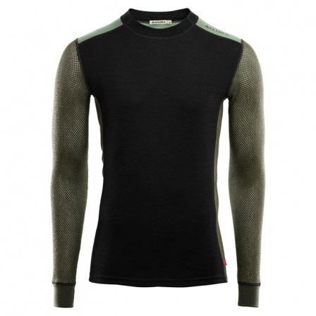 Aclima WoolNet Hybrid Crewneck M's Jet Black/Olive Night/Dill S