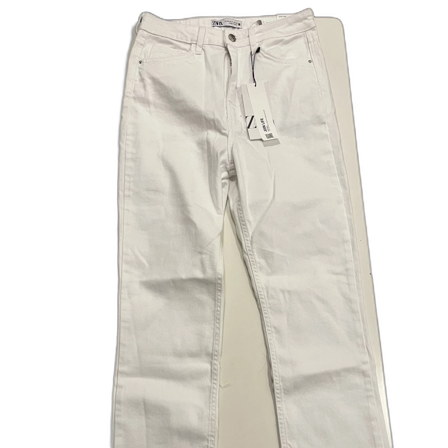 Zara slim flare jeans vita storlek 38
