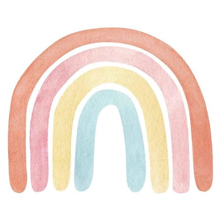 Akvarell Regnbue Veggklistremerke Veggmaleri 28 X 22 Tommers Tapet Barnerom Dekorativ
