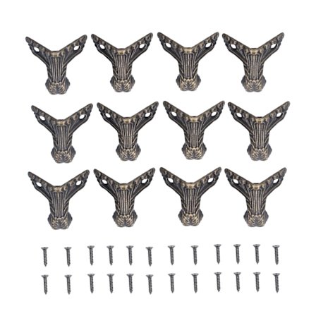 12 st Antika Eleganta Smyckeskrin Ben Premium Legering Robust Hållbar Rostsäker Trälåda Ben