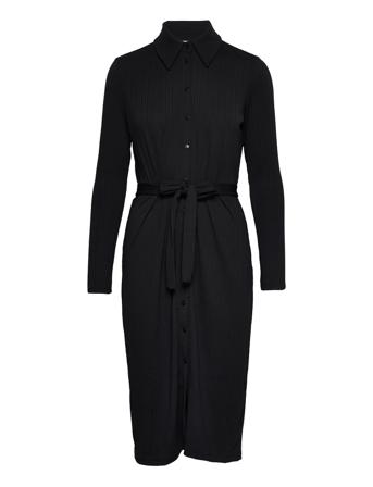 Vimiano L/S Midi Shirt Dress/Su Black Vila