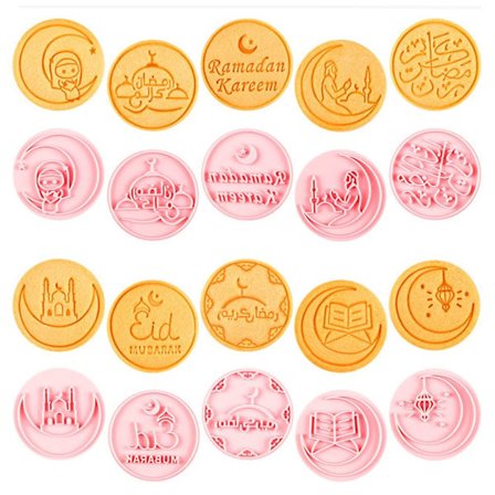 10 stk/sett Eid Mubarak Kakeformer Ramadan Mubarak Kakeutskjærere