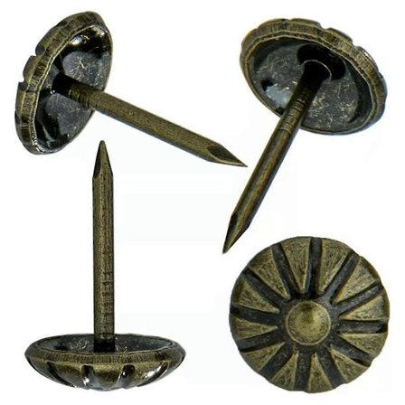 Möbelspikar för Inredning Möbel Dekorativa Spikar Daisy Möbelspikar Antik Mässing 300ST