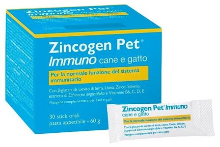 NBF Lanes Zincogen Pet Immuno Cane e Gatto 30 Stick Orali