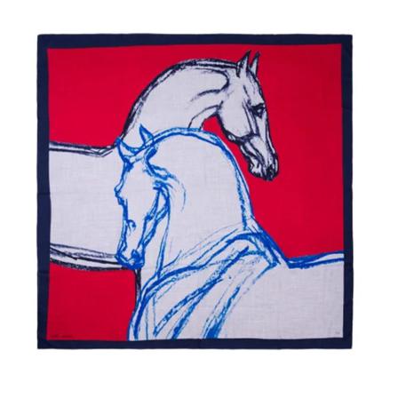 Hermès Vintage, Pre-owned Cashmere scarves Rood, unisex, Maat:ONE Size