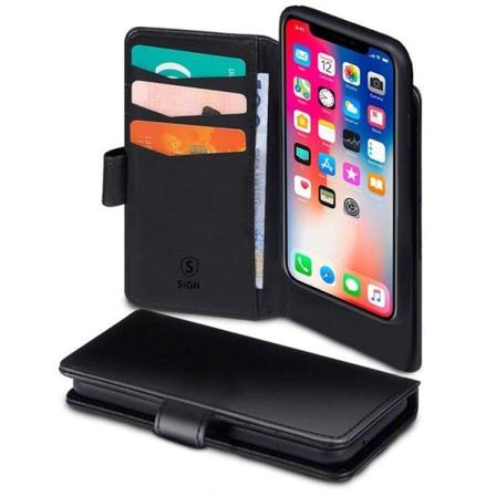 SiGN Lompakkokotelo 2-in-1 iPhone 13 Minille - Musta