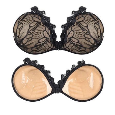 Pehmustetut rintaliivit Liimarintaliivit MUSTA D D