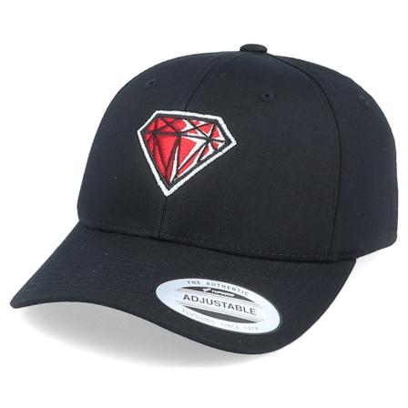 Iconic - Musta adjustable Lippis - Ruby Gem Black Curved Adjustable @ Hatstore