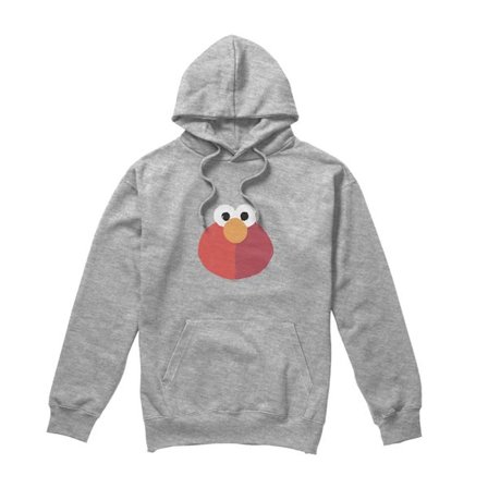 Sesame Street Unisex Vuxen Elmo Smile Heather Hoodie S Athletic