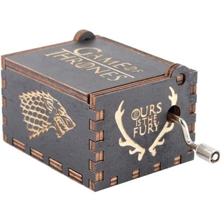 Musikæske, Retro Style Håndsving Træ Musikæske Træ, Graveret Musikæske til Børn, Hjemmeindretning, Gave