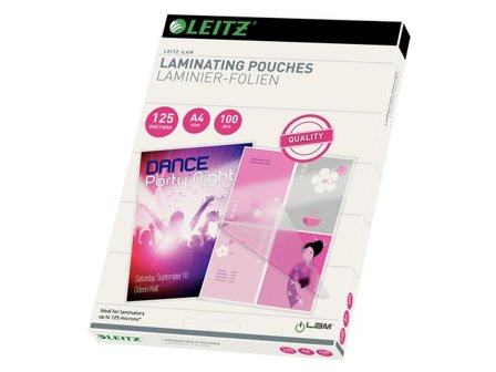 LEITZ Laminat A4 125mic klar 100/fp - Lyreco - Kontorsmaskiner - Laminering - Laminat - A4