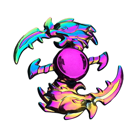 Hand Spinner Dekorativ Anti-Ångest Fidget Spinner i Flera Färger Metall Regnbåge för Kontor