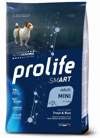 Prolife Dog Smart Trout & Rice Cibo Secco Per Cani Adulti Taglia