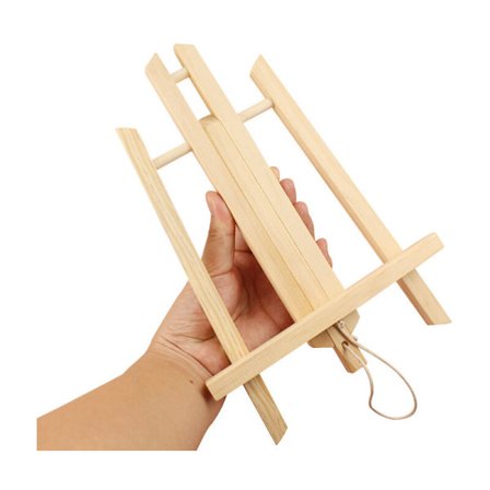 Lille staffeli i bøgetræ til bordplade - Lille - Kompakt staffeli - Ideel staffeli til udstilling af lærreder og rammer op til 30 cm - Perfekt til 