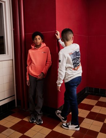 Indian Blue Jeans Hoodie Kangaroo Pocket - Orange - 164