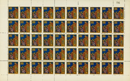 Danmark - Julemærkeark 1920 - Ubrugt eller foldet