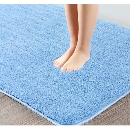 Tykke gulvmåtter, absorberende husholdningsmåtter til badeværelser, skridsikre måtter (Blå tykkelse 3 cm, 40 cm × 60 cm)