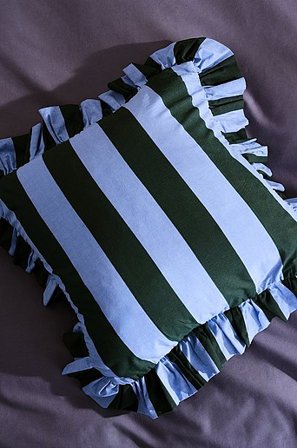 Jotex - 50x50 Cm Pudebetræk Blå/mørkegrøn - FREDDIE - Køb Pyntepuder og pudebetræk hos Jotex